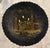 Antique English Chinoiserie Black Papier-Maché Scalloped Edge Pedestal Dish / Decorative Wall Plate For Sale In Little Rock - Image 6 of 17
