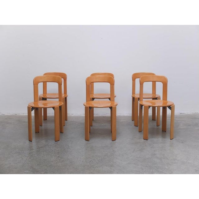 Bruno Rey Rey Chairs by Bruno Rey for Dietiker, Switzerland, 1971, Set of 6 For Sale - Image 4 of 17