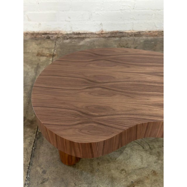 Small Kidney Two Tiered Coffee Table Set- Walnut For Sale In Los Angeles - Image 6 of 11