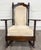 Vintage Jacobean Revival or Tudor Style Barley Twist Oak Armchair and Rocker Set For Sale - Image 10 of 17