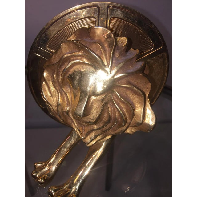 1970s Arthus Bertrand Gilded Bronze Lion and Film Reel Bookends For Sale In Philadelphia - Image 6 of 11