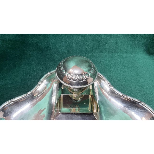 1910s Antique Danish 830 Silver Writing Implement Set by Christian F. Heise for HCF, Set of 2 For Sale - Image 5 of 18