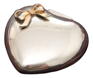 Heart-Shaped Silver Jewelry Box, 1970s