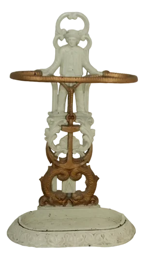 French Cast Iron Umbrella Holder, 1950s