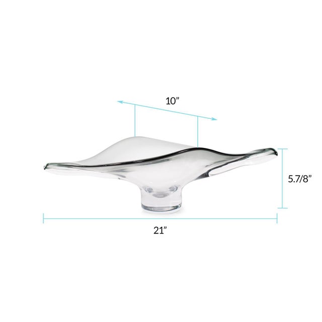 2020s French Flare Glass Bowl For Sale - Image 5 of 11