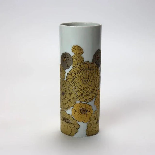 Rosenthal Antique German Rosenthal Hand Painted Gilt Floral Porcelain Vase Signed For Sale - Image 4 of 5