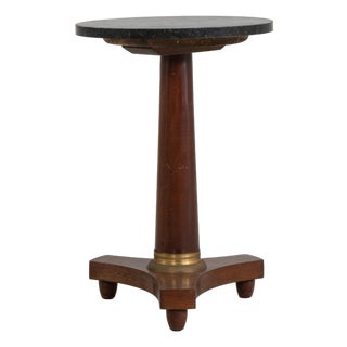 19th Century France Empire Black Wood Console Table For Sale