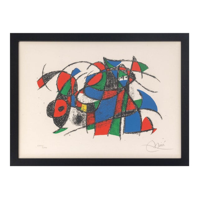 Joan Miro "Lithograph Iv" Lithograph, 1975 For Sale