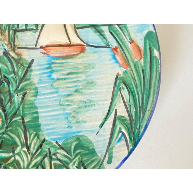 Majolica Plates Representing Saint Tropez, 1960s, Set of 10 For Sale - Image 3 of 17