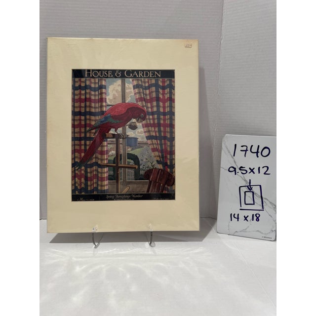1926 Original House and Garden Cover, May, Pierre Brissaud, Art Deco, Matted For Sale In Atlanta - Image 6 of 6