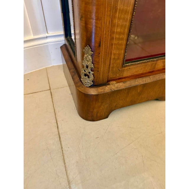 Wood Antique Victorian Inlaid Burr Walnut Pier Cabinet, 1860 For Sale - Image 7 of 13