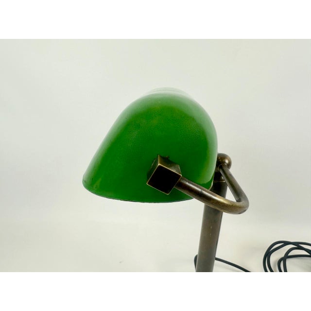 Art Deco Banker's Desk Lamp, Former Czechoslovakia, 1930s For Sale - Image 9 of 17