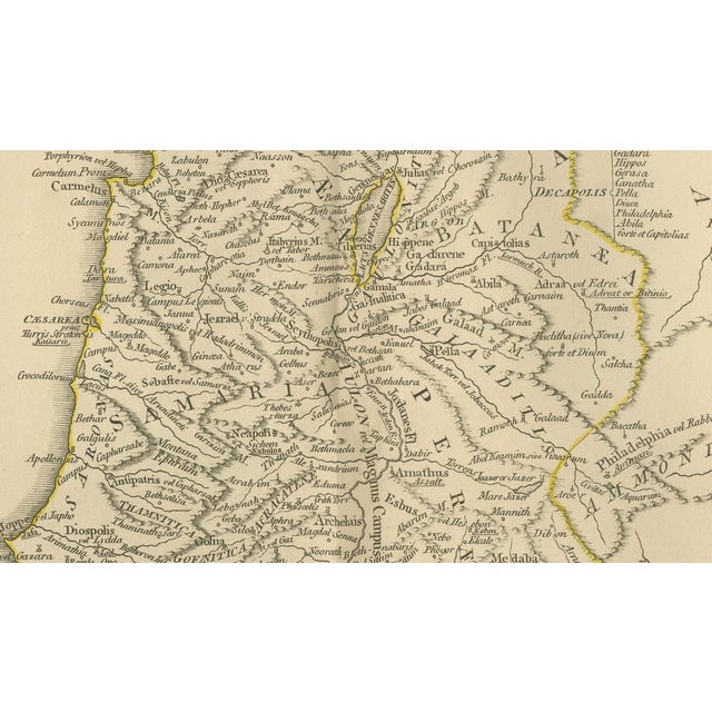 Antique Map of Biblical Palestine Holy Land with Jerusalem Insets, 1818 For Sale - Image 3 of 11