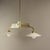 This two-armed hanging lamp for the dining or gaming table Polished surface. The luminaire has been rewired and...