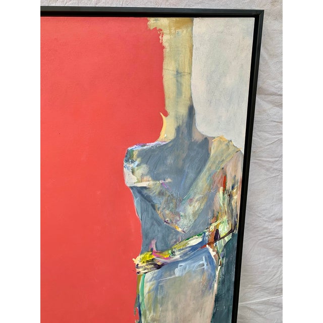 Late 20th Century Late 20th Century Abstract Artist Signed Painting on Canvas For Sale - Image 5 of 12