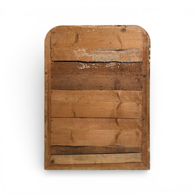 French 19c French Antique Louis Philippe Mirror With Flower Detail For Sale - Image 3 of 4