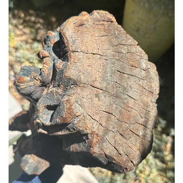 Carved and Painted Wooden Seated Figure of Guanyin — Qing Dynasty, 19th Century For Sale - Image 12 of 12