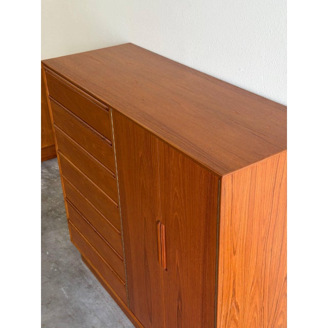 Scandinavian Teak Highboy - Mid-Century Modern Gentleman’s Chest by Westnofa, Norway, 1960s For Sale - Image 10 of 12