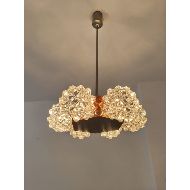 Mid-Century Modern Blackberry Crystal Glass Chandelier, 1970s For Sale - Image 12 of 18