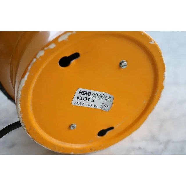 Orange Swedish Space Age Table Lamp Model Klot 3 from Hemi, 1970s For Sale - Image 8 of 9