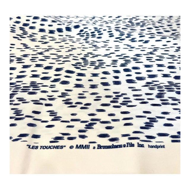 Brunschwig & Fils Les Touches II Outdoor Fabric – Blue 4 Yards For Sale