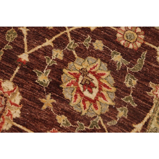 1980s 1980s Boho Chic Ziegler Louise Brown Beige Hand-Knotted Wool Rug - 9'1'' X 12'2'' For Sale - Image 5 of 9