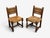 1940s Charles Doudouyt, Six Rustic Dining Chairs, Oak, Rush, France, 1940s For Sale - Image 5 of 16