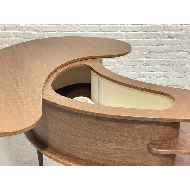 Atomic Mid Century Modern "Grand Server" Boomerang Bar Cabinet – Articulating Top, Limited Edition For Sale - Image 14 of 18