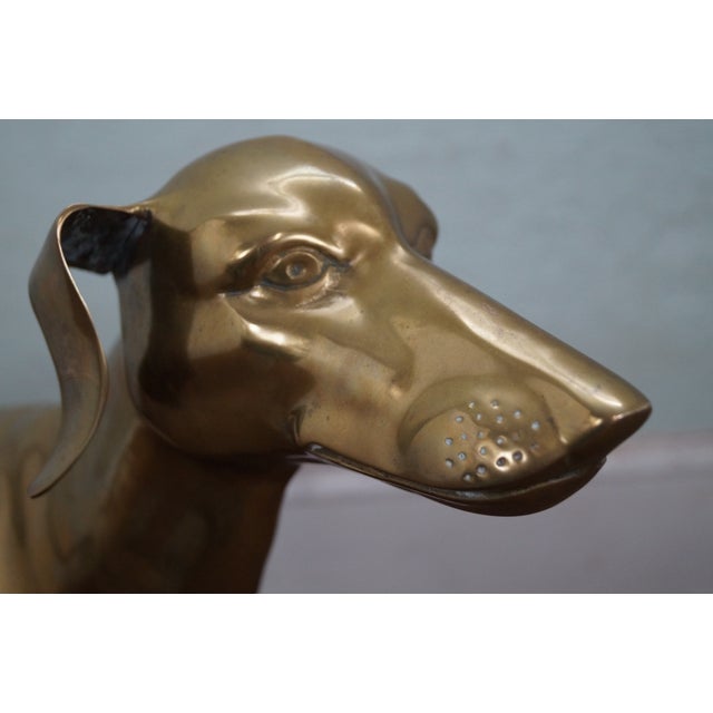Vintage Brass Whippet Greyhound Dog Statue Chairish