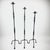 Hand Forged Iron Candelabra Set of 3 (97-117cm) Antique Copper Finish Classic Spindle Node Floor Set For Sale - Image 6 of 6