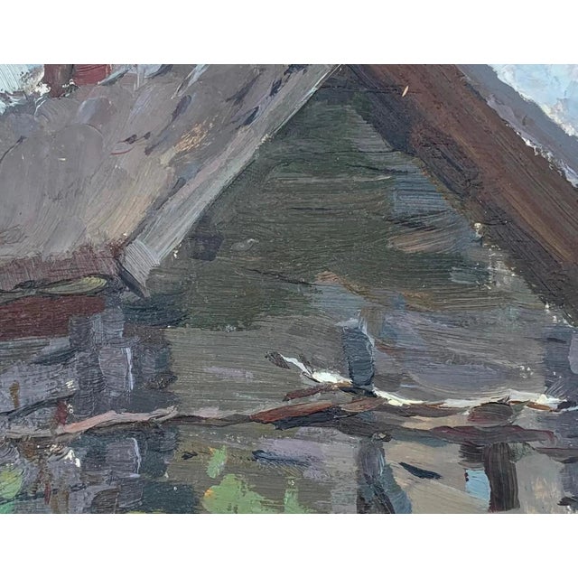 Impressionism Oil Painting: Ukrainian Rural Landscape, 1970s For Sale - Image 4 of 6