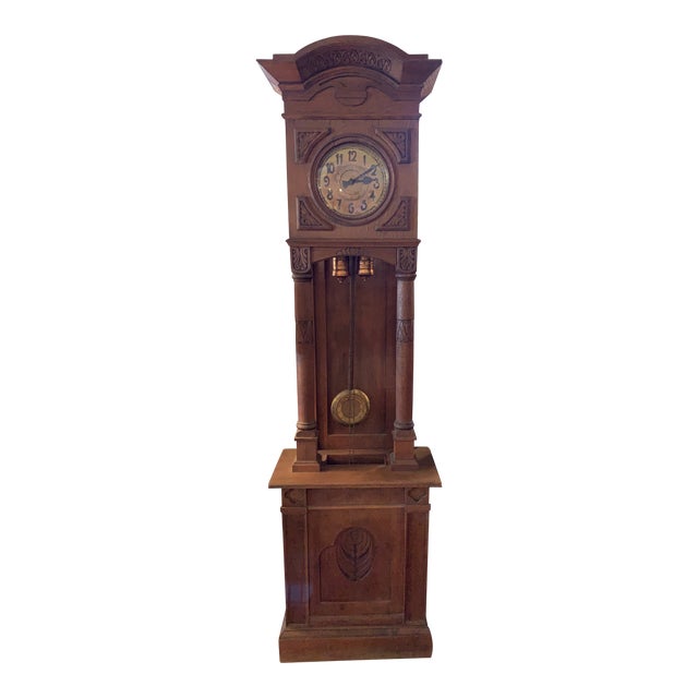 19th Century Gustav Becker Grandfather Clock Chairish
