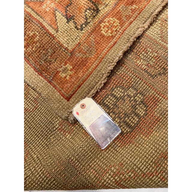 20th Century Tribal Turkish Oushak Rug For Sale - Image 4 of 5