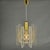Metal Small Mid-Century Modern Pendant Lamp in Clear Acrylic Glass, Wire and Brass, 1970s For Sale - Image 7 of 18