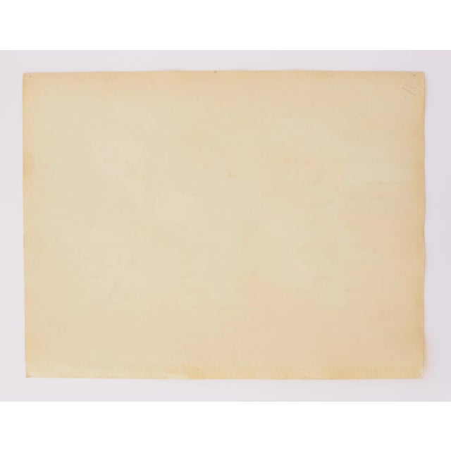 Paper 1950 Mid-Century Swedish Folk Art Original Watercolor Painting of a Traditional Half-Timbered House For Sale - Image 7 of 7