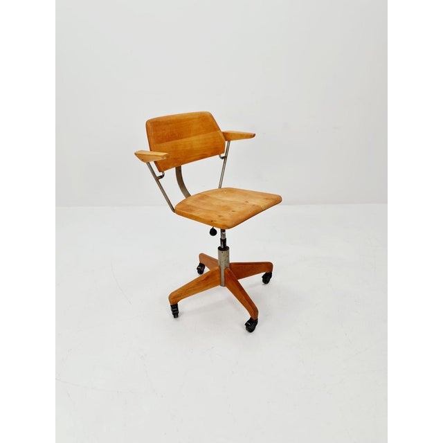 Bauhaus Swivel Office Armchair in Wood by Stollgiroflex, 1930s For Sale - Image 11 of 11