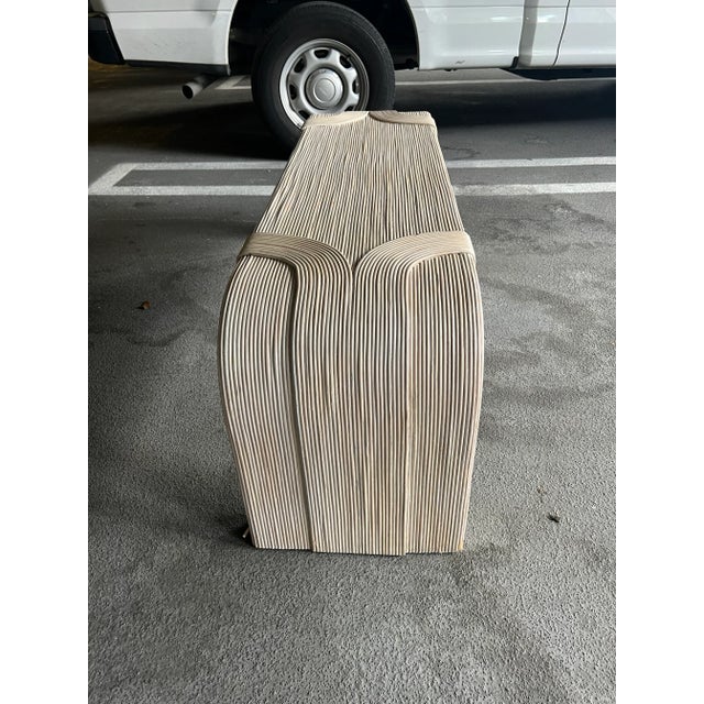 1970's Betty Cobonpue Scultura Pencil Reed Rattan Bench For Sale - Image 11 of 11