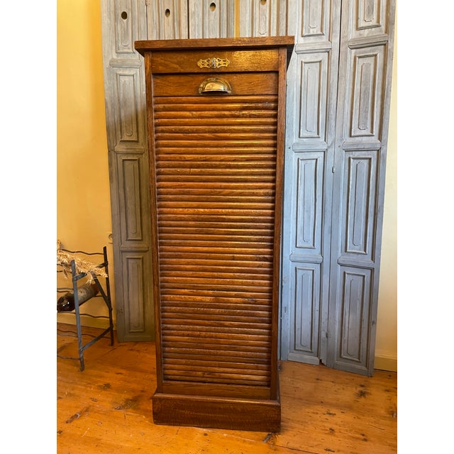 Antique French Roller Shutter Cabinet, 1890s For Sale - Image 14 of 14
