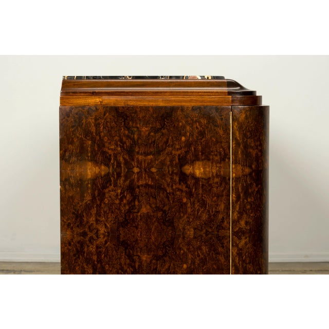 1940s Monumental Sideboard by A. Bicchierini, Burl Wood & Marble, Provence For Sale - Image 12 of 18