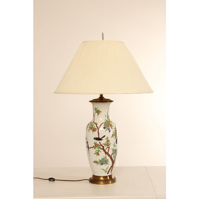 Japanese Pair of Hand Painted Porcelain Table Lamps For Sale - Image 12 of 12