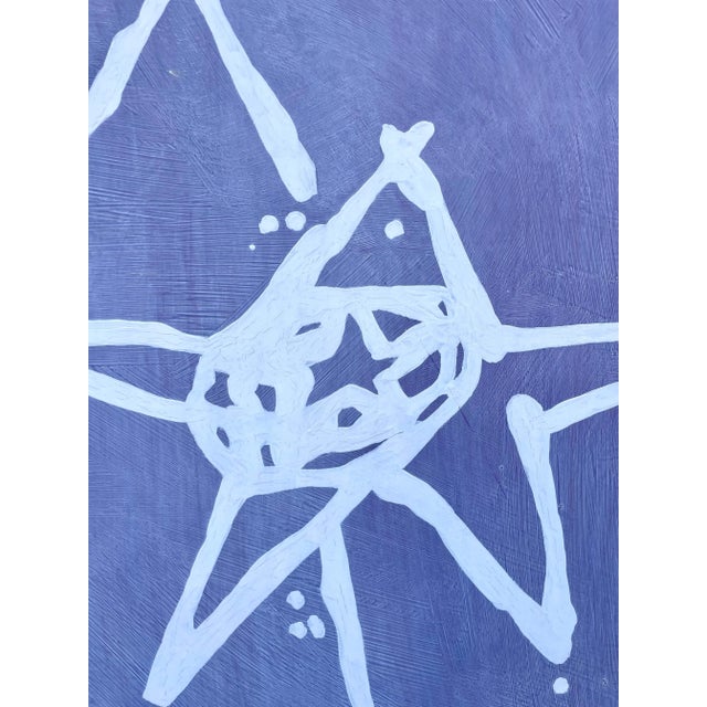 Late 20th Century Original XL Purple Star Painting on Board Signed by Zandra Rhodes For Sale - Image 4 of 13