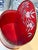 Chinoiserie Vintage Hand Painted Red Tole Floral Wall Pocket Planter Mailbox For Sale - Image 3 of 11