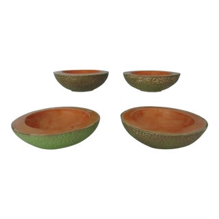 Vintage Cantaloupe Serving Bowls - Set of 4 For Sale