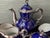 Antique Deusca Porzellan Pure Silver Overlay Tea Set, Cobalt - 19 pcs For Sale - Image 4 of 10