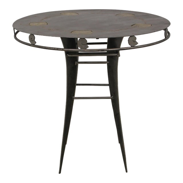Paul Evans Inspired Modern Designed Brutalist Pub Table For Sale