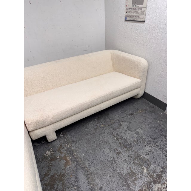 Jonathan Adler Jonathan Adler Sunset Teddy Texture Woven Two Piece Sectional For Sale - Image 4 of 12