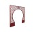 Chinese Reddish Brown Flower Ducks Geometric Round Arch Wood Room Divider For Sale - Image 4 of 14