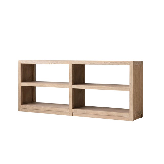 Matthew Izzo Home Low Profile Salvaged Elm Wood Succinct Shelving Unit For Sale In New York - Image 6 of 6