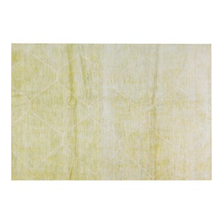 Moroccan Hand Knotted With Organic Wool and Soft Texture,5'7"x8'1" For Sale
