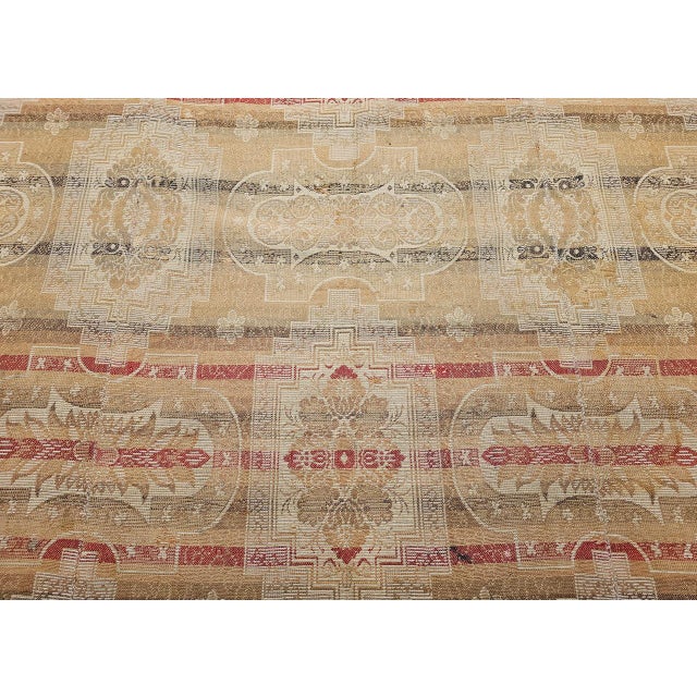 19th Century European Flatwoven Wool Rug, Allover Geometric Design, 9x12 For Sale - Image 17 of 18